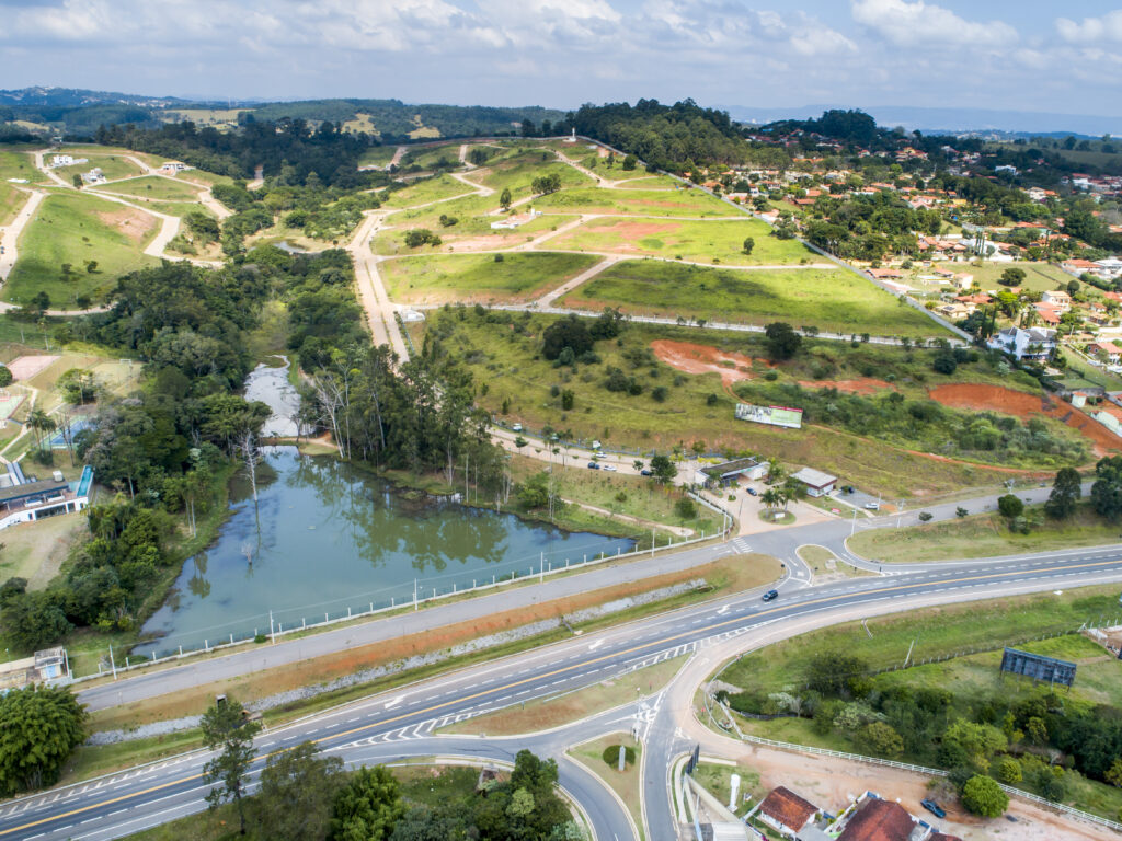 Vista aérea do Arts Itatiba, loteamento fechado da GSP em Itatiba/SP.