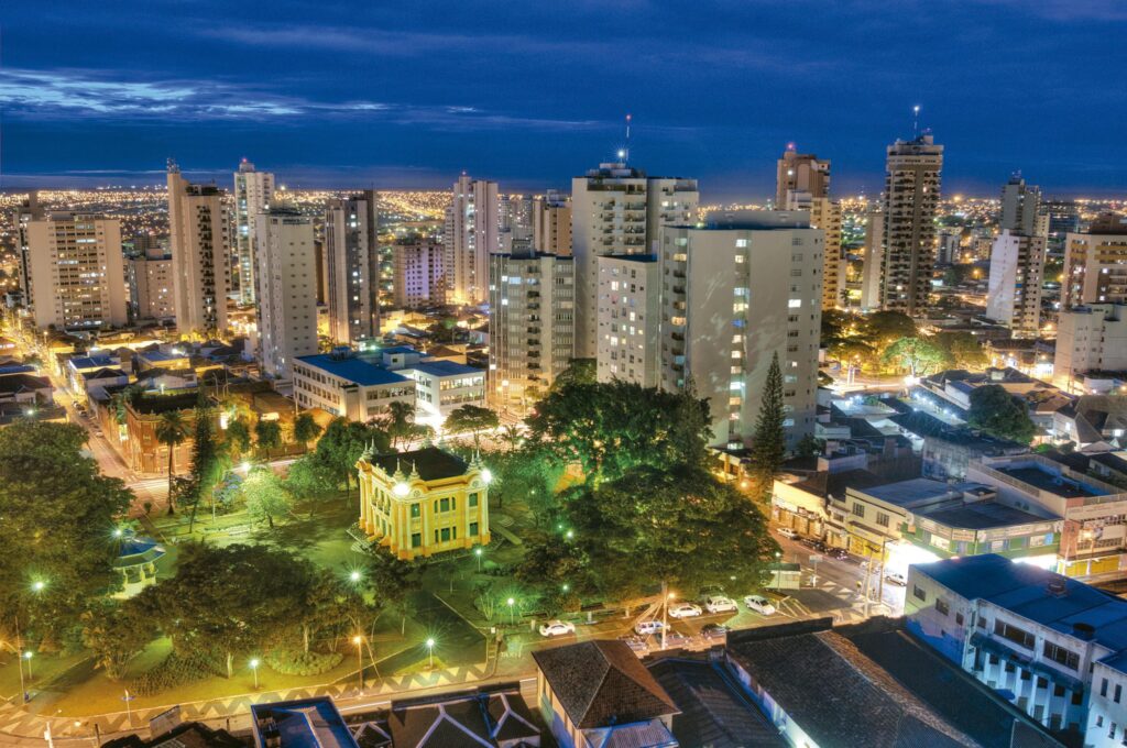 Vista aérea de Uberlândia (MG).